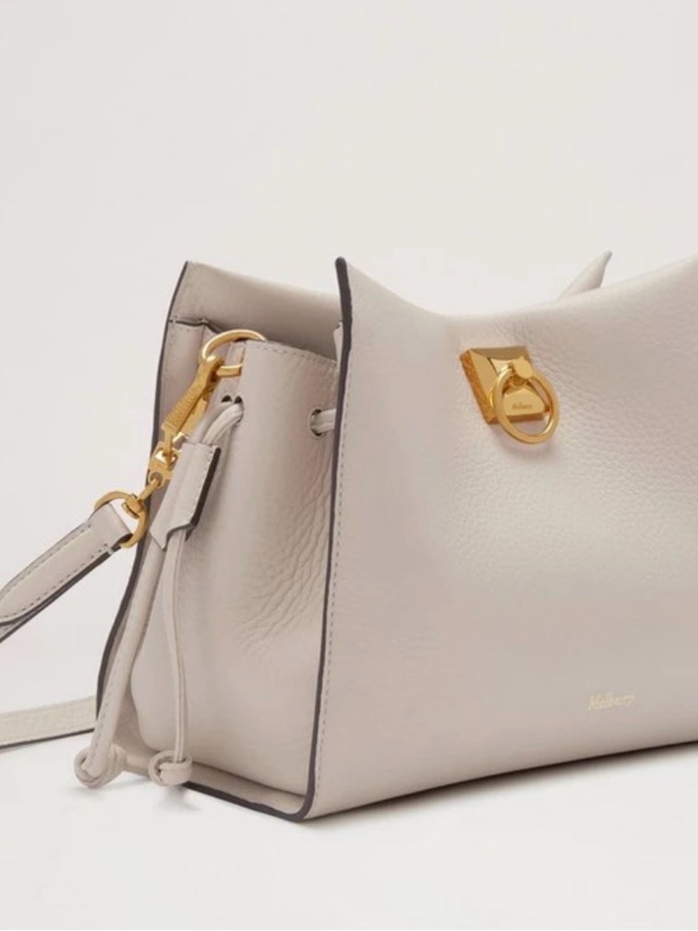 Beautiful Mulberry Small Iris Satchel in Soft Cream with Tan -Trim Handle - Picture 2 of 15